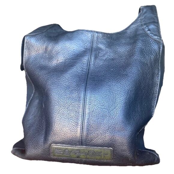 Fossil Medium Black Pebbled Leather Shoulder Bag, Key Zipper, Multiple Pockets - Picture 4 of 12